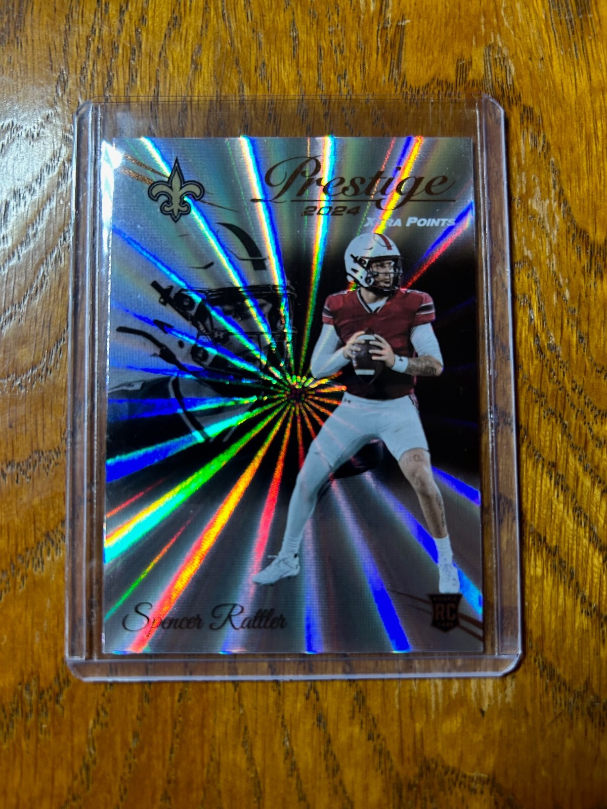 Spencer Rattler RC 2024 Prestige Xtra Points Sunburst parallel #359 Saints