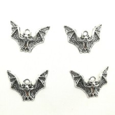 Wholesale lot 100pcs bat antique silver charms pendants jewelry DIY accs 17 23mm