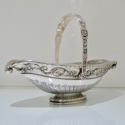 Antique Large Silver French Basket Paris Circa 1845 Jacques Goujon - Picture 5 of 12