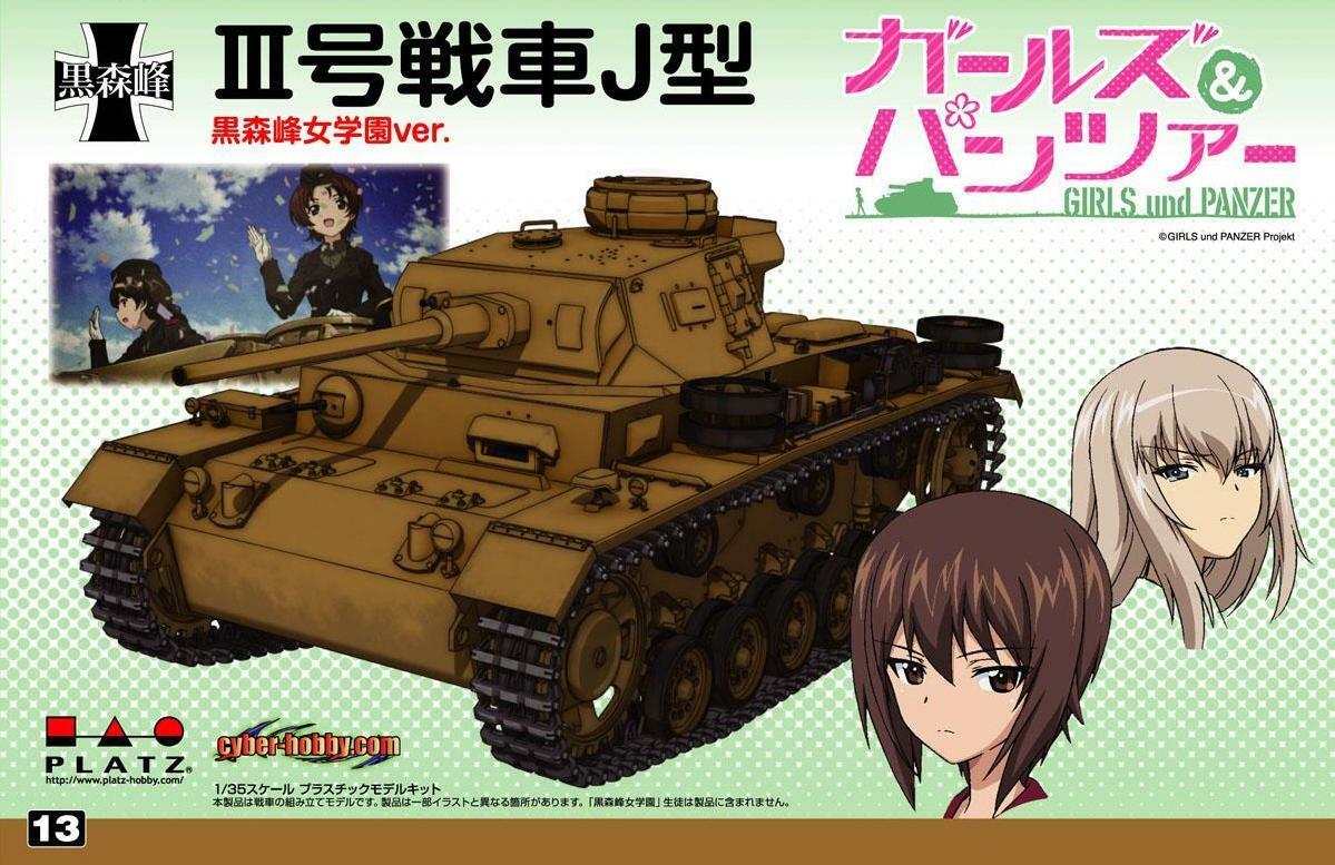 Girls Und Panzer Panzer III TYPE-J KuroMoriMine Girls High school