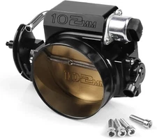 102mm LS Throttle Body Drive by Cable DBC GM LS1 TBI 4 Bolt +TPS IAC Alum Black