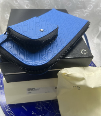 $650 MSRP - Montblanc 4810 Wallet 6cc 130028 - secure your earbuds in zip pocket