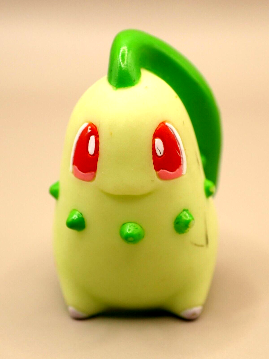 Chikorita Pokemon Finger Puppet Figure Bandai Vinyl Toy Nintendo