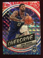 2019-20 Mosaic Silver Prizm Overdrive Clippers Paul George Basketball Card #17