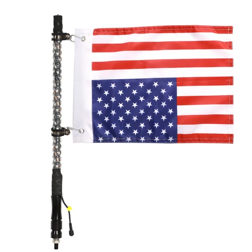 1PC 2FT Spiral LED Fat Whip Light Antenna RGB Chasing For Can-am X3 RZR UTV ATV - Picture 4 of 18