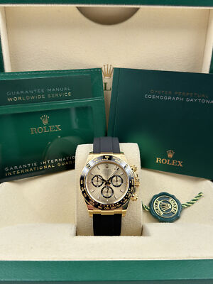Rolex Cosmograph Daytona Champagne Dial Yellow Gold Oysterflex 126518LN B&P 2024