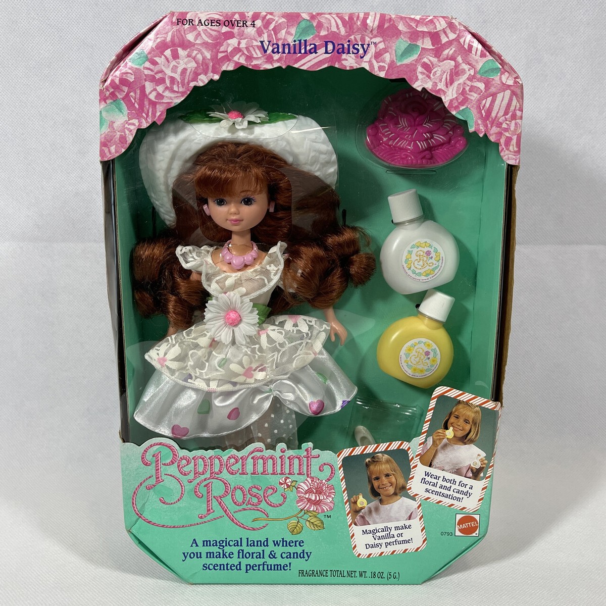 Vintage 1992 MATTEL PEPPERMINT ROSE VANILLA DAISY DOLL Brunette