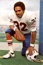 1976 Hyde Spot-Bilt O.J. Simpson Cleats Promotional Football Card Buffalo Bills