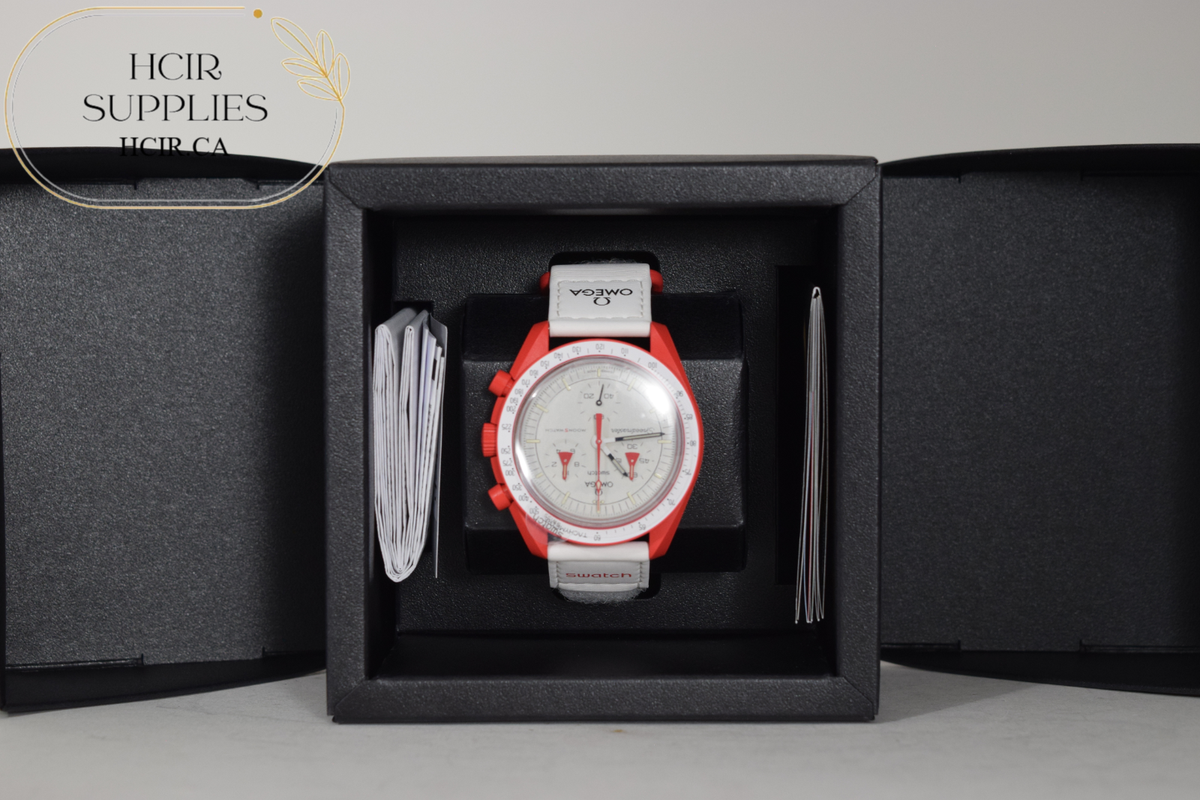 Swatch x Omega Bioceramic Moonswatch Mission To Mars-Brand New
