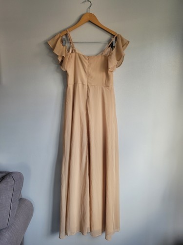 Boohoo Stone Chiffon Strappy Maxi Dress Size 10 - Picture 3 of 7