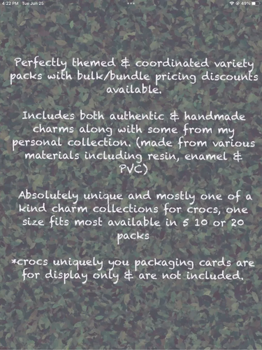 Crocs Handmade jibbitz 5pc Metal Enamel Garden flower shoe charms set 5 Pack - 第 6/20 張圖片