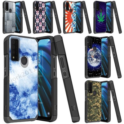 Slim Hybrid Dual Layer Printed Case+Tempered Glass Cover for TCL 30 XE 5G m4