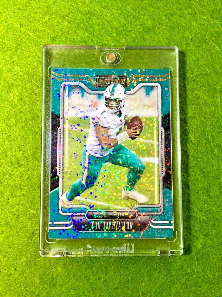 Tua Tagovailoa WHITE SPARKLE PRIZM TARJETA JERSEY #1 DOLPHINS SP 2021 Playbook SSP