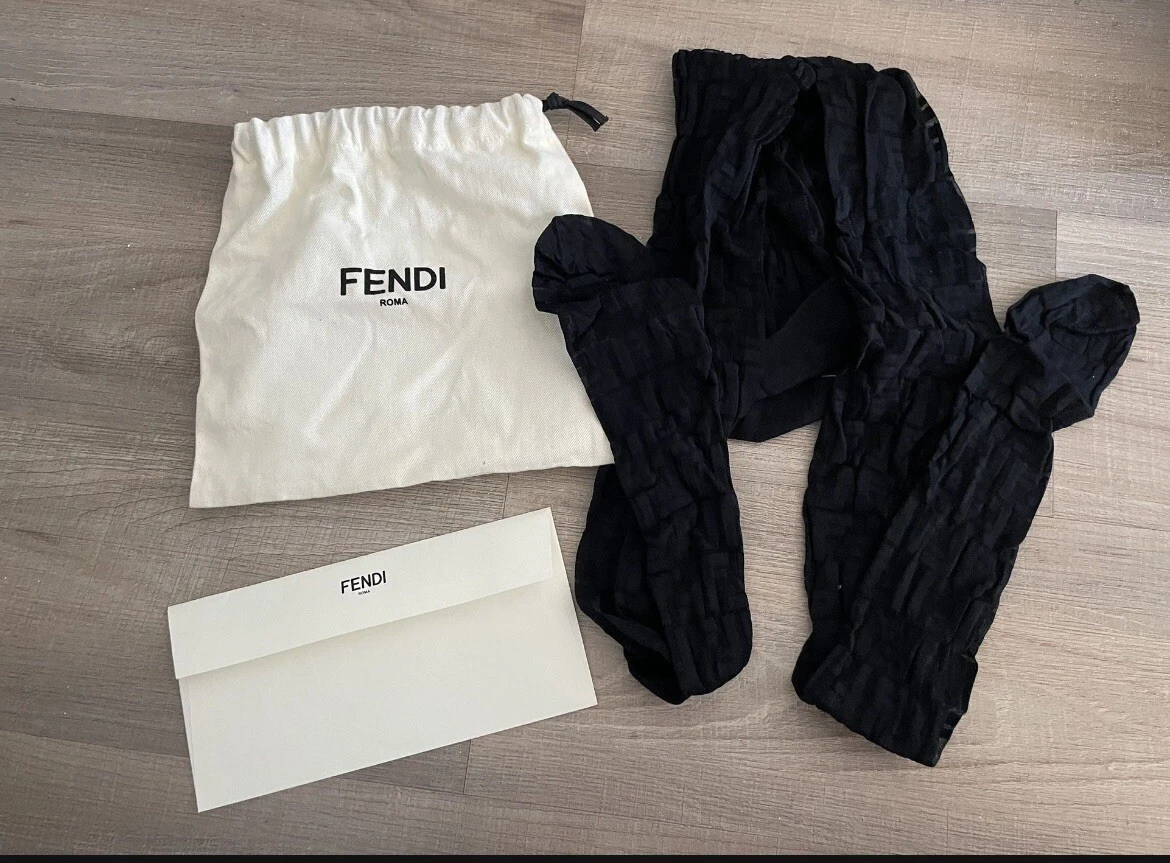 fendi black nylon stockings