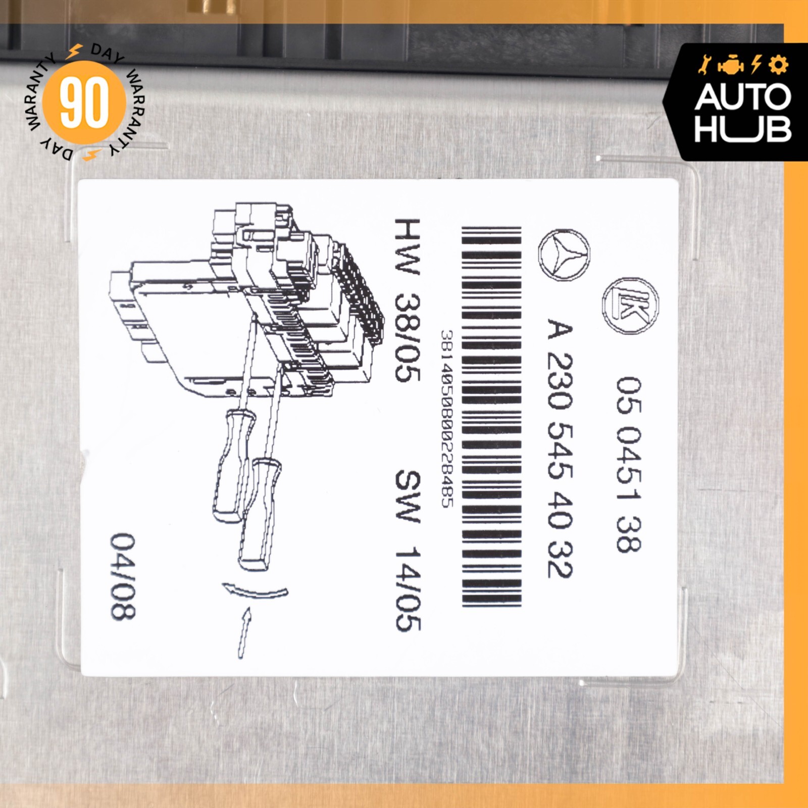 03-12 Mercedes R230 SL550 SL55 AMG Rear SAM Fuse Box Relay Module OEM 81k