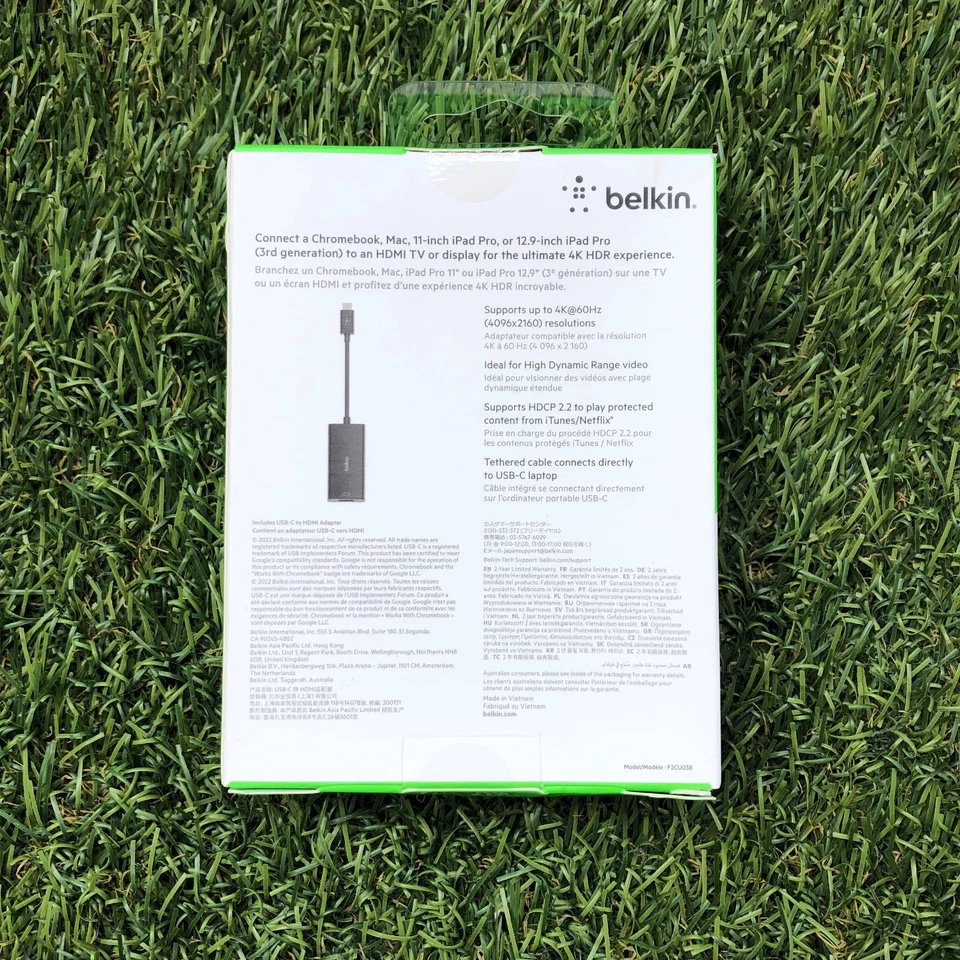 Belkin USB-C to HDMI Adapter, HDR 4K @ 60HZ, Supports HDCP 2.2 /Factory Sealed - Image 2 of 4