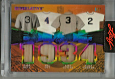 Babe Ruth-Mel Ott-Kiki Cuyler-B. Herman 2023 Leaf Superlative Game Used Bat #6/7