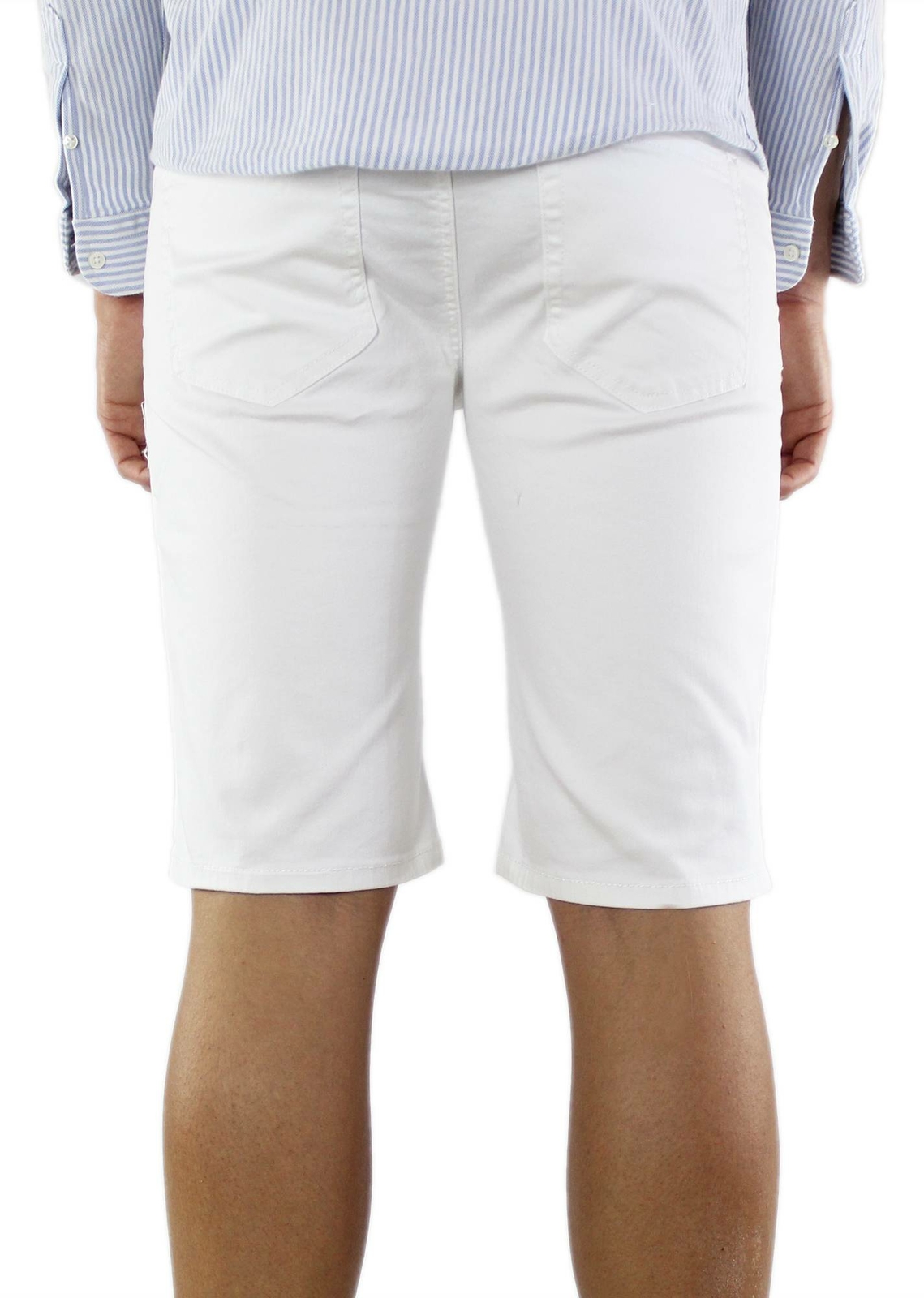 CASUAL FRIDAY Pantaloncini Chino Slim Fit Uomo – 2 Tasche Posteriori, Ecopelle, Passanti E Cerniera, Cotone Elastico, Taglio Classico Estivo