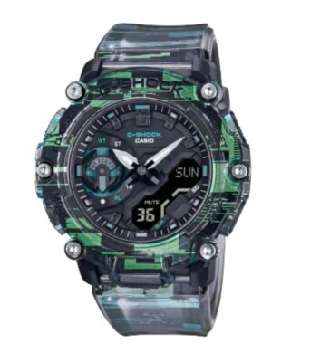 Casio G-Shock Iridescent Digital  Blazing Translucent Resin Watch GA2200NN-1A