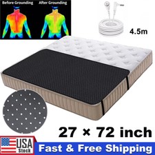 Grounding Mat Conductive Carbon Pad for Sleep with 15Ft Grounding Cord 27" x 72"