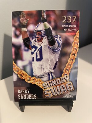 Barry Sanders 2024 Topps Chrome Football SS-15 Sunday Swag Insert Lions 02