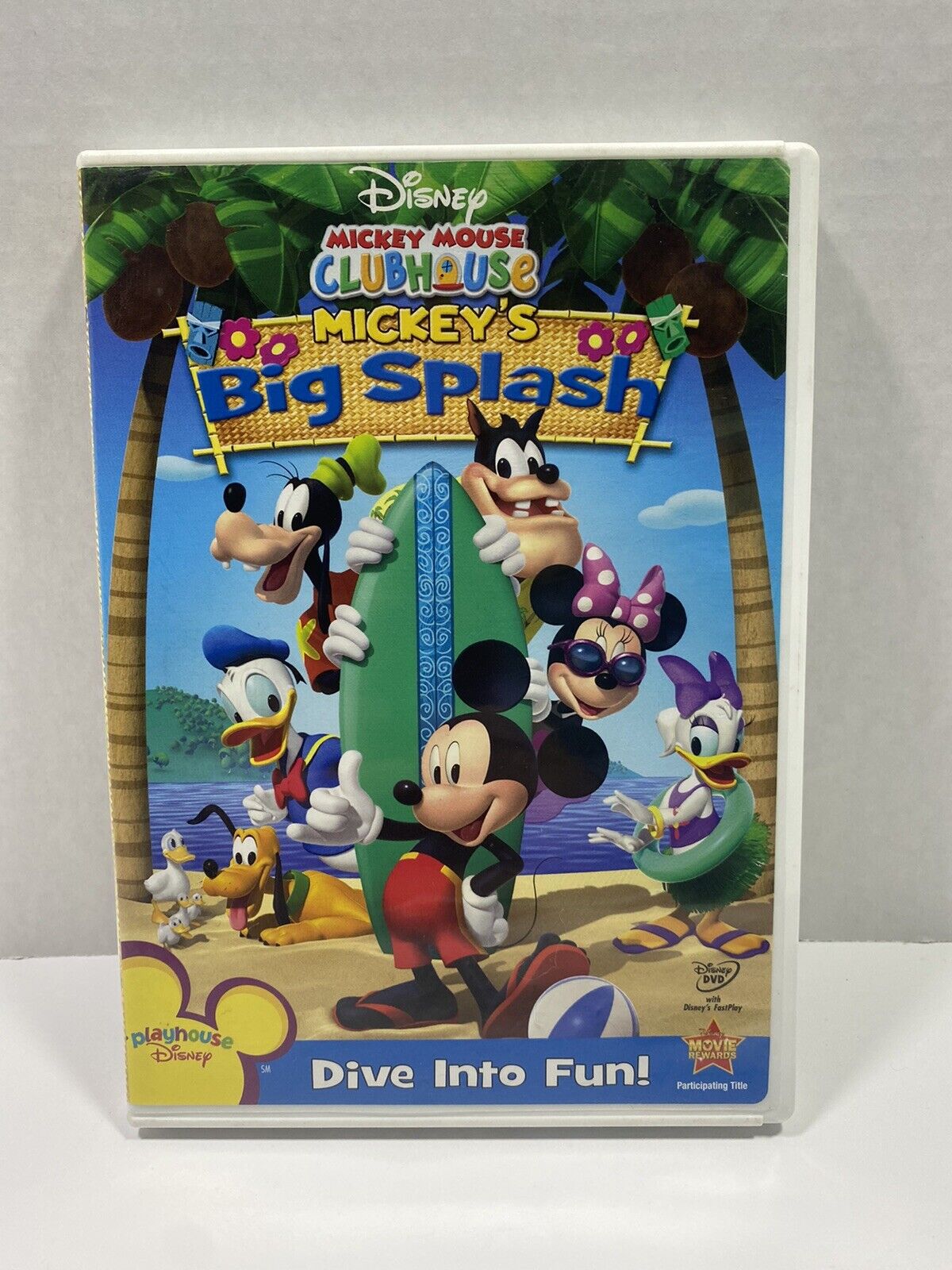 Mickey Mouse Clubhouse Mickey's Big Splash Hawaiian Luau Kids Beach Movie  DVD