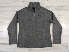 Patagonia Sweater Womens Large Gray Synchilla Fleece Quarter Zip Pullover 23005