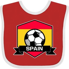 Inktastic Soccer Spain Flag Banner Baby Bib Ball Sport Sports Football World Cup