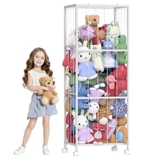 Stuffed Animal Storage, Large Stuffed Animal Zoo Holder, Sturdy Metal Plushie...