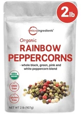 Organic Whole Rainbow Peppercorns 2lbs for Grinders Seasonings Non-GMO