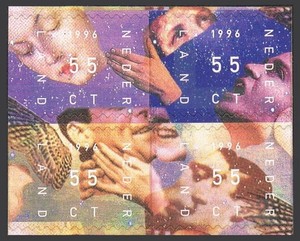 Netherlands 947-950a,MNH. Christmas stamps 1996. Faces.