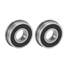 F6203-2RS Flange Ball Bearing 17x40x12mm Double Sealed Chrome Steel Bearing 2pcs