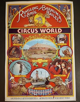 VTG Ringling Bros. Barnum & Baily Circus World Poster - 29.5''x20.5'' - 1974 