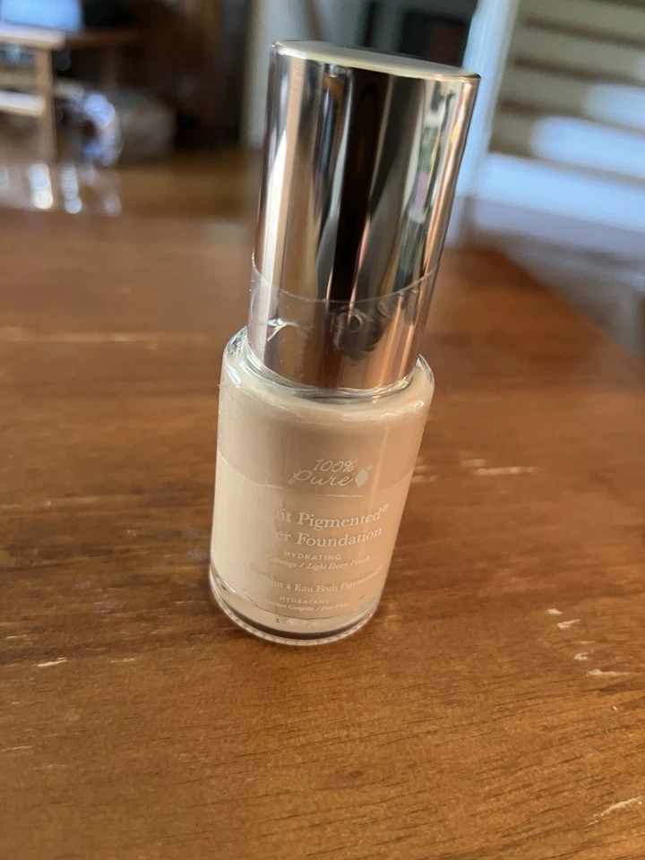 100% Pure Fruit Pigmented Water Foundation Warm 1.0 Fair Peach 1oz NEW Sealed - Image 3 of 3