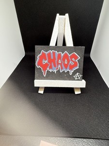 Original "CHAOS" Graffiti Style ACEO Art Card  3.5 x 2.5” ATC 