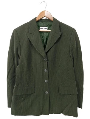 GERRY WEBER Blazer long Dames Blazer T EU 40 vert foncé-crème style décontracté - Photo 1/4