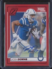 2024 Panini Zenith JOSH DOWNS Auto Red Zone Parallel /49 Colts JA123