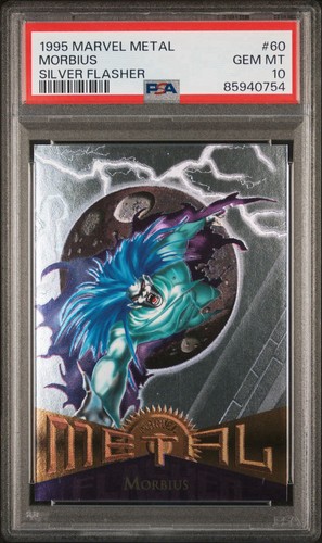 Fleer 1995 Marvel Metal | Morbius Silver Flasher #60 PSA 10 Chase Card