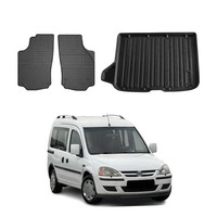 FußMatten & Kofferraumwanne Set FüR Opel Combo 2001-2011 Gummi Tpe Schwarz 3X