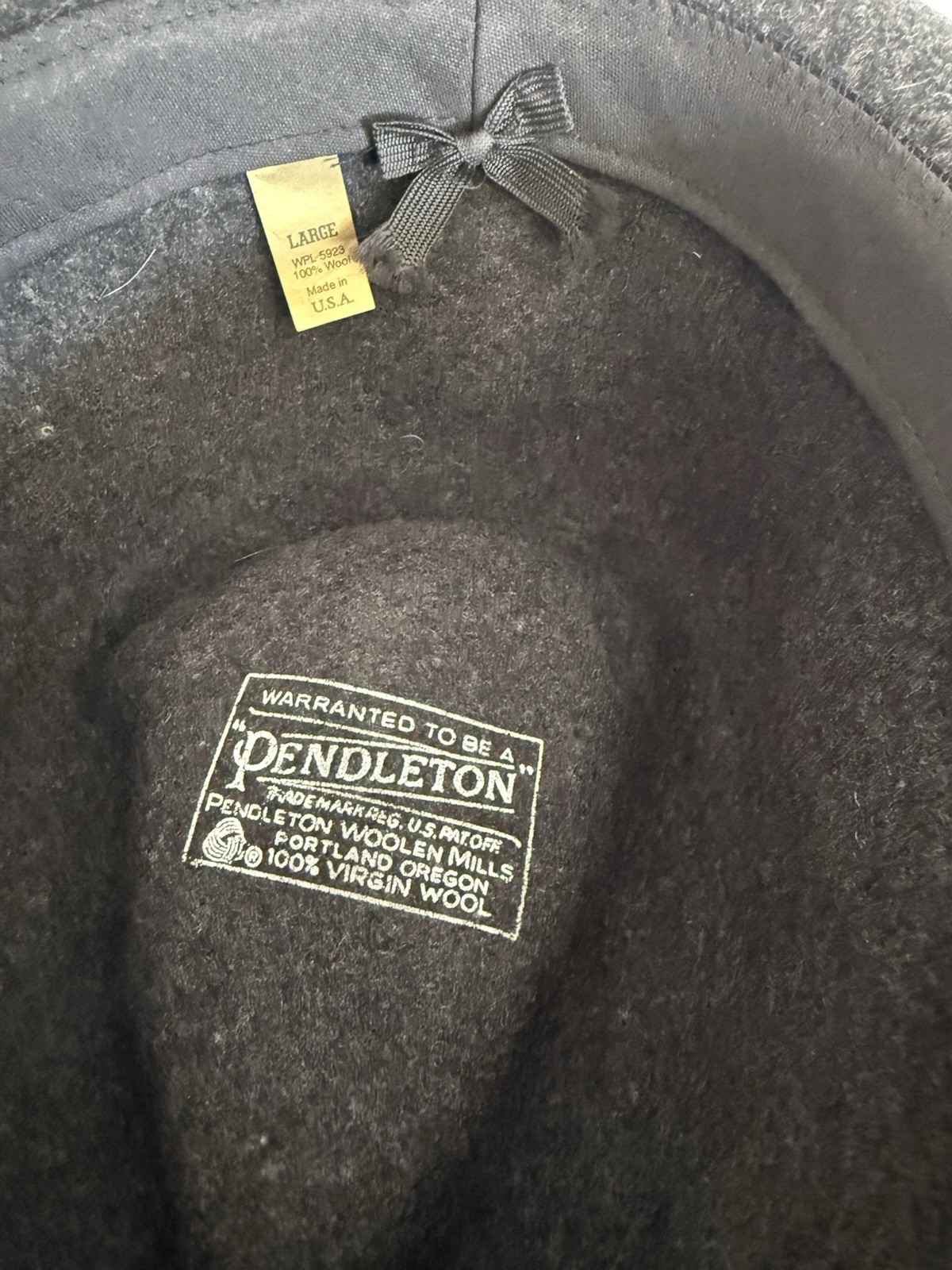 Pendleton Hat 100% Virgin Wool Fedora Gray mens s… - image 4