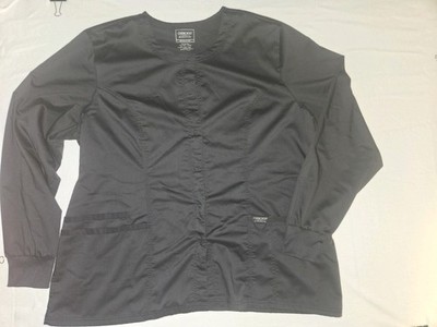 Cherokee Workwear Revolution Women s Dark Gray Scrub Jacket, Size 2XL