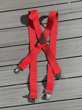 Carhartt Heavy Duty Red Thick Suspenders size 48