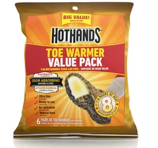 HotHands Toe Warmers 6 Pair Air -Activated Packs Up to 8Hr Natural Odorless Heat