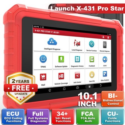 LAUNCH X431 Pro Star Elite Bidirectional DPF ECU Coding OBD2 Auto Scanner Tool