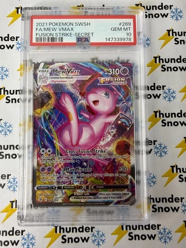 Mew Vmax #269 Fusion Strike Secret 2021 Pokemon PSA 10