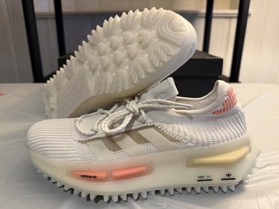 adidas NMD S1 HQ4465 White Coral Fusion Primeknit Women's Sneakers