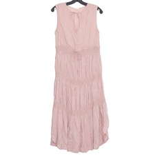 Dress Cottage Coquette Prairie Romantic Academia Boho Coastal Midi Pink Small