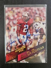 1995 Superior Pix Lee DeRamus #24 Rookie Auto /6500  Wisconsin