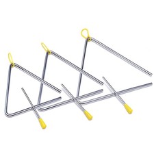 Triangle Instrument 3 Packs 6 7 8 Inch Percussion Instrument Set Hand Percuss...