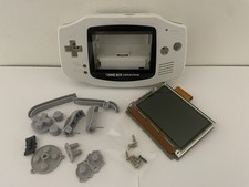 White Gameboy Advance OEM Shell Buttons Screws 40 Pin Screen No Motherboard